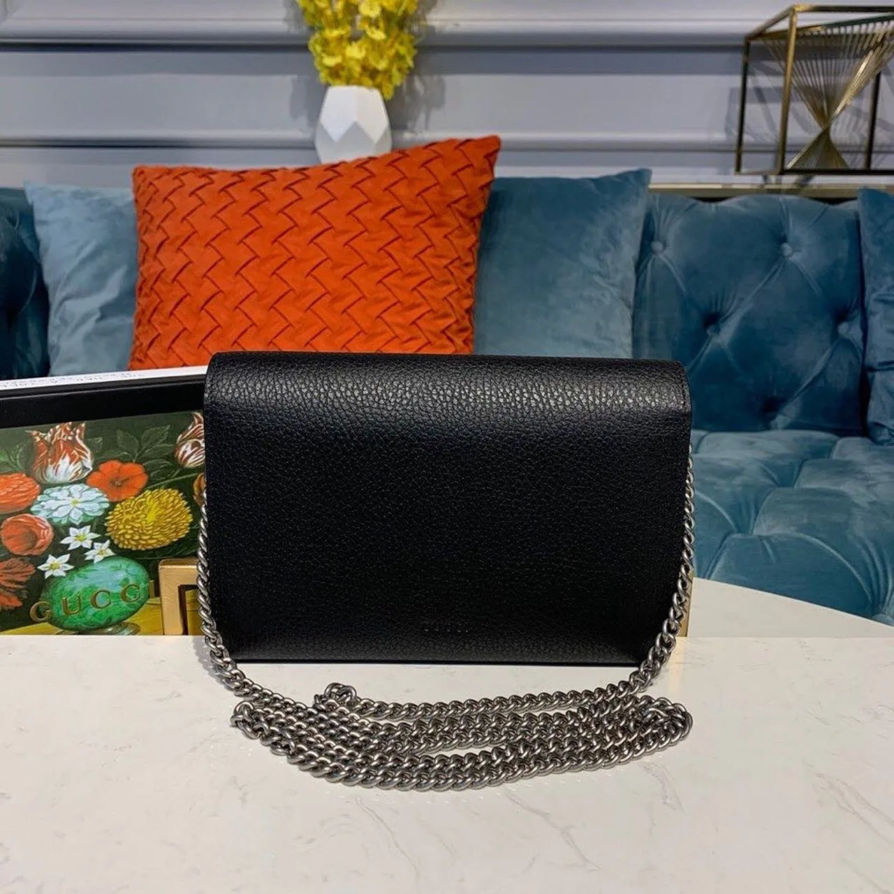 Gucci Dionysus Mini Chain Bag Black Metal-Free Tanned / GG - Image 8