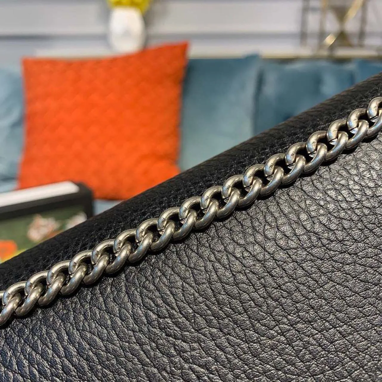 Gucci Dionysus Mini Chain Shoulder Bag / Emerald Black Metal-Free Tanned Antique Silver Hardware - Image 9