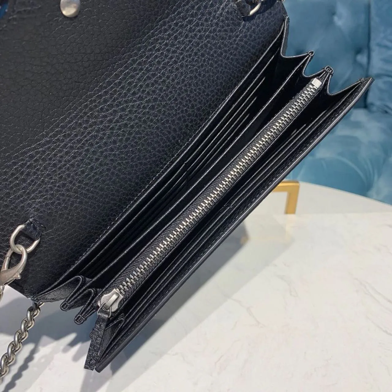 Gucci Dionysus Mini Chain Shoulder Bag / Emerald Black Metal-Free Tanned Antique Silver Hardware - Image 13