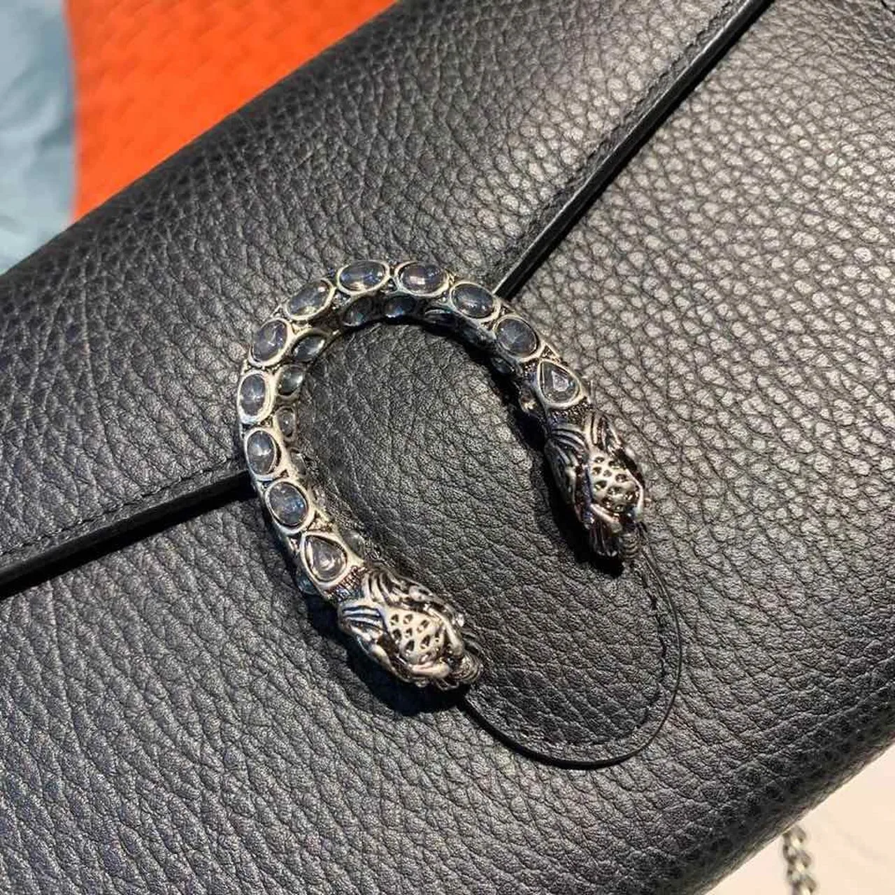 Gucci Dionysus Mini Chain Shoulder Bag / Emerald Black Metal-Free Tanned Antique Silver Hardware - Image 11