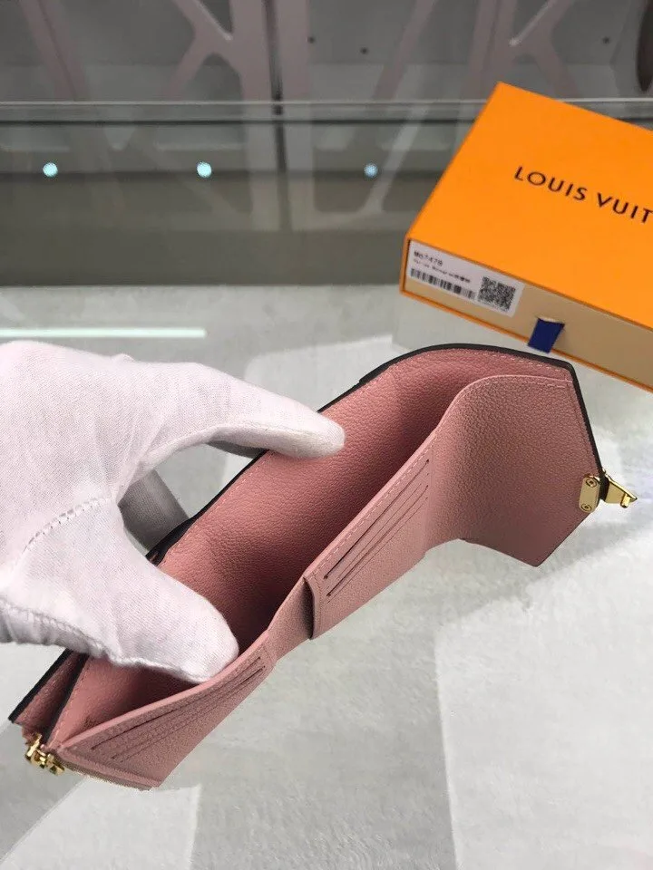 Louis Vuitton Pallas Compact Wallet Combines Monogram Canvas Pink - Image 3