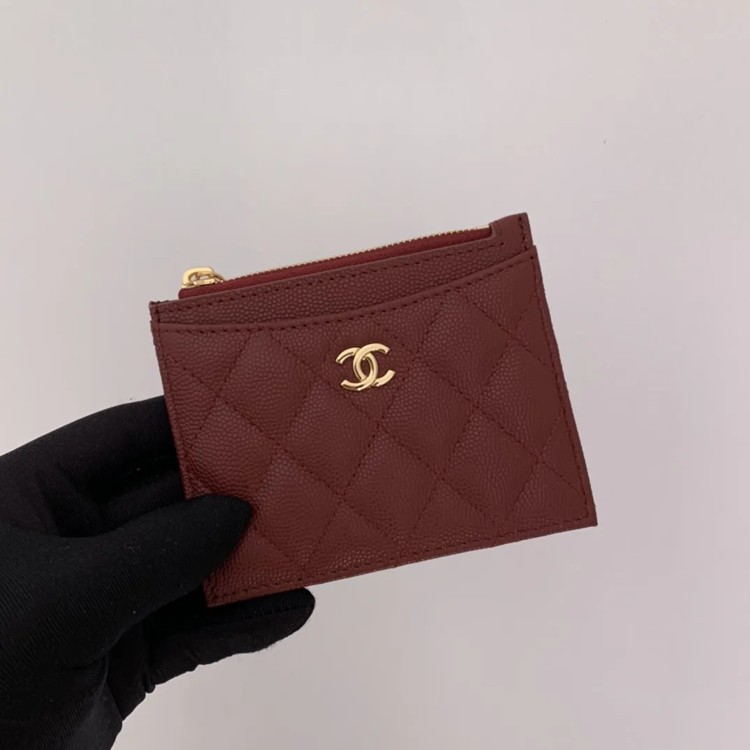 Chanel Flat Card Holder Purple Bag / - Image 6