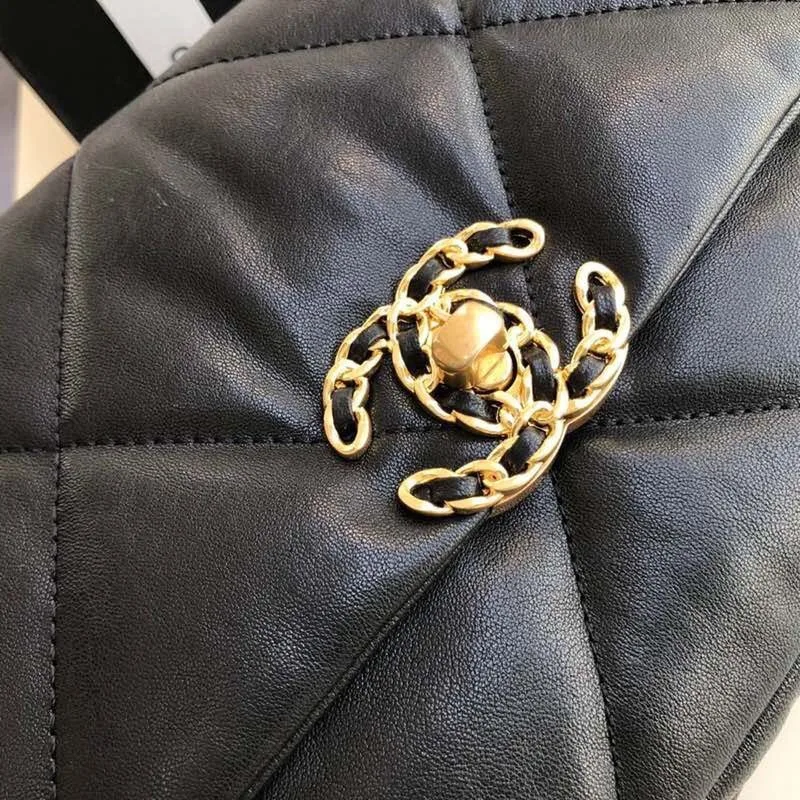 Chanel 19 Crossbody Bag / Black Gold Hardware - Image 6
