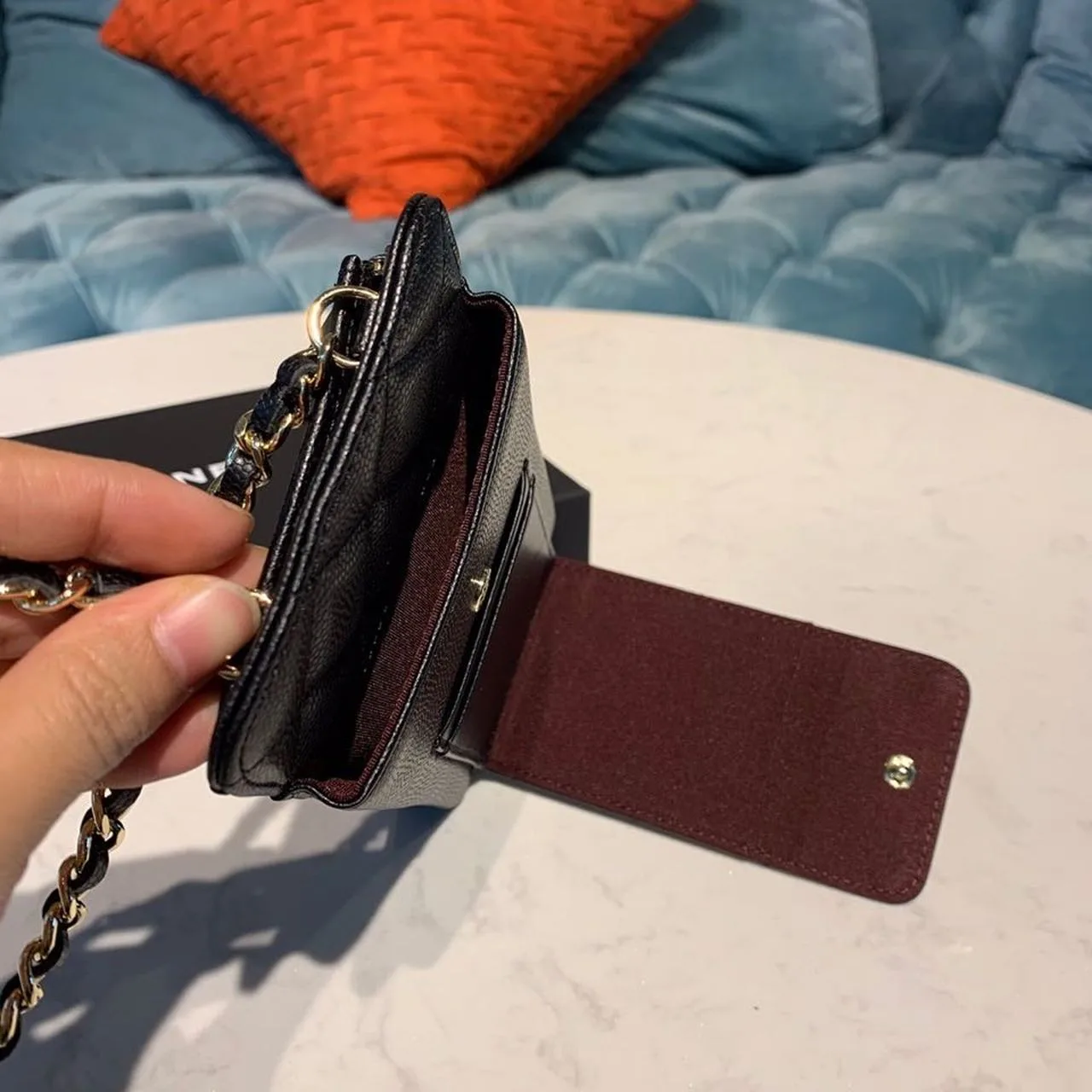 Alternative view of Chanel Classic Cluth With Chain Black