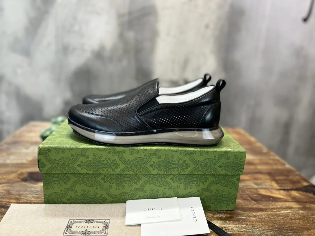 Alternative view of Gucci Men’s Perforated Slip On Sneaker Black