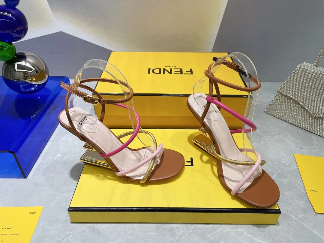 Fendi First Pink Nappa High-Heeled Sandals 8X8274AHIUF1GZU - Image 7