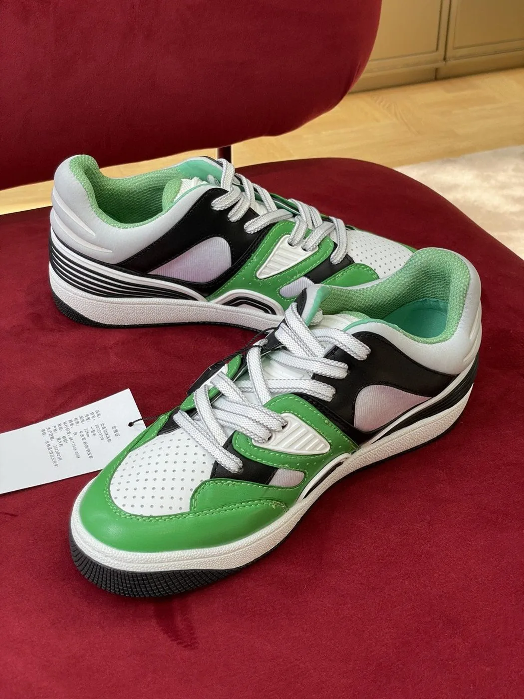 Gucci Women’s Sneaker Gucci Basket Donna Green Demetra - Image 3