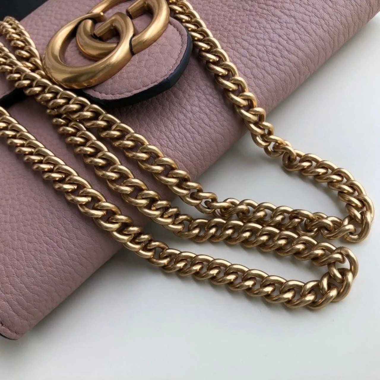 Alternative view of Gucci GG Marmont Mini Chain Bag Pink /