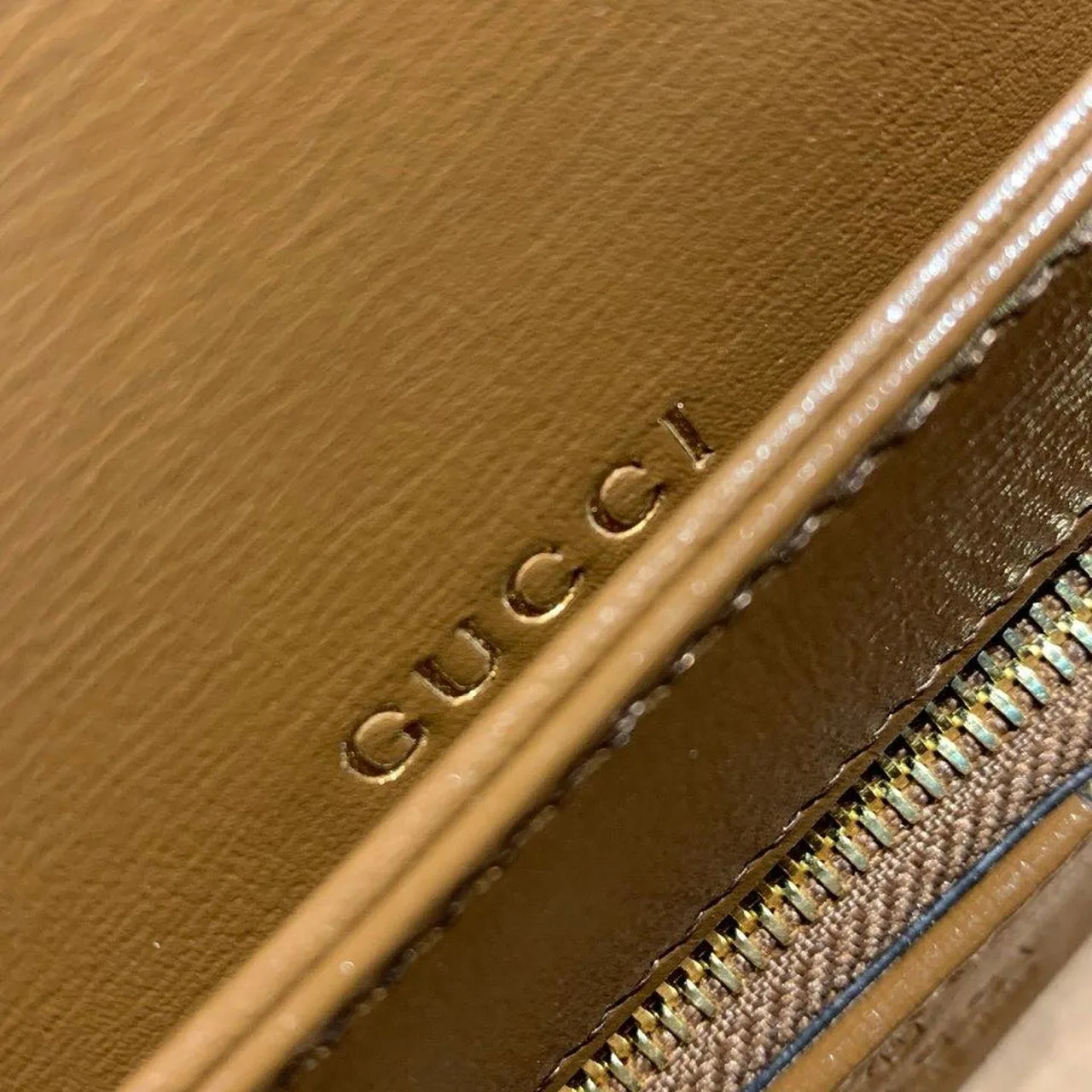 Gucci Horsebit 1955 Shoulder Bag Beige/Ebony GG Supreme Canvas With Brown / - Image 10