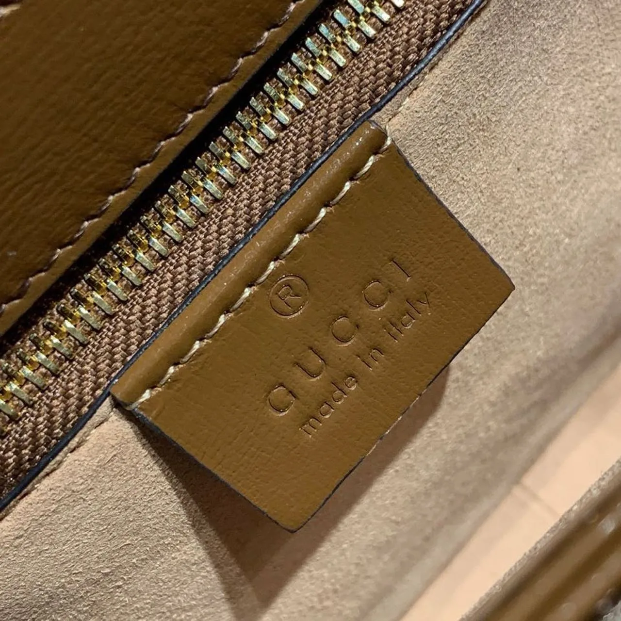 Gucci Horsebit 1955 Shoulder Bag Beige/Ebony GG Supreme Canvas With Brown / - Image 11