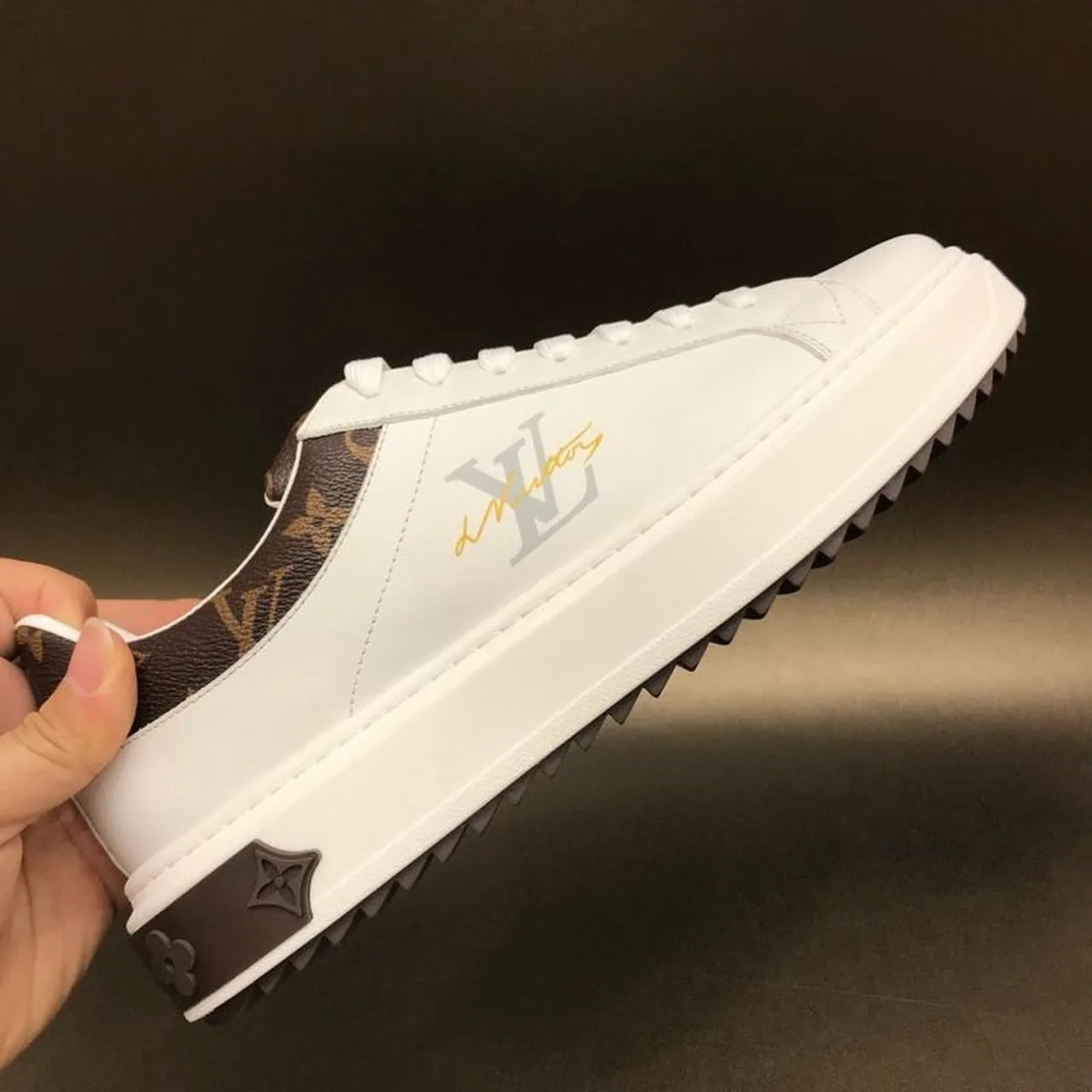 Alternative view of Louis Vuitton Time Out Sneaker Monogram Canvas White/Brown