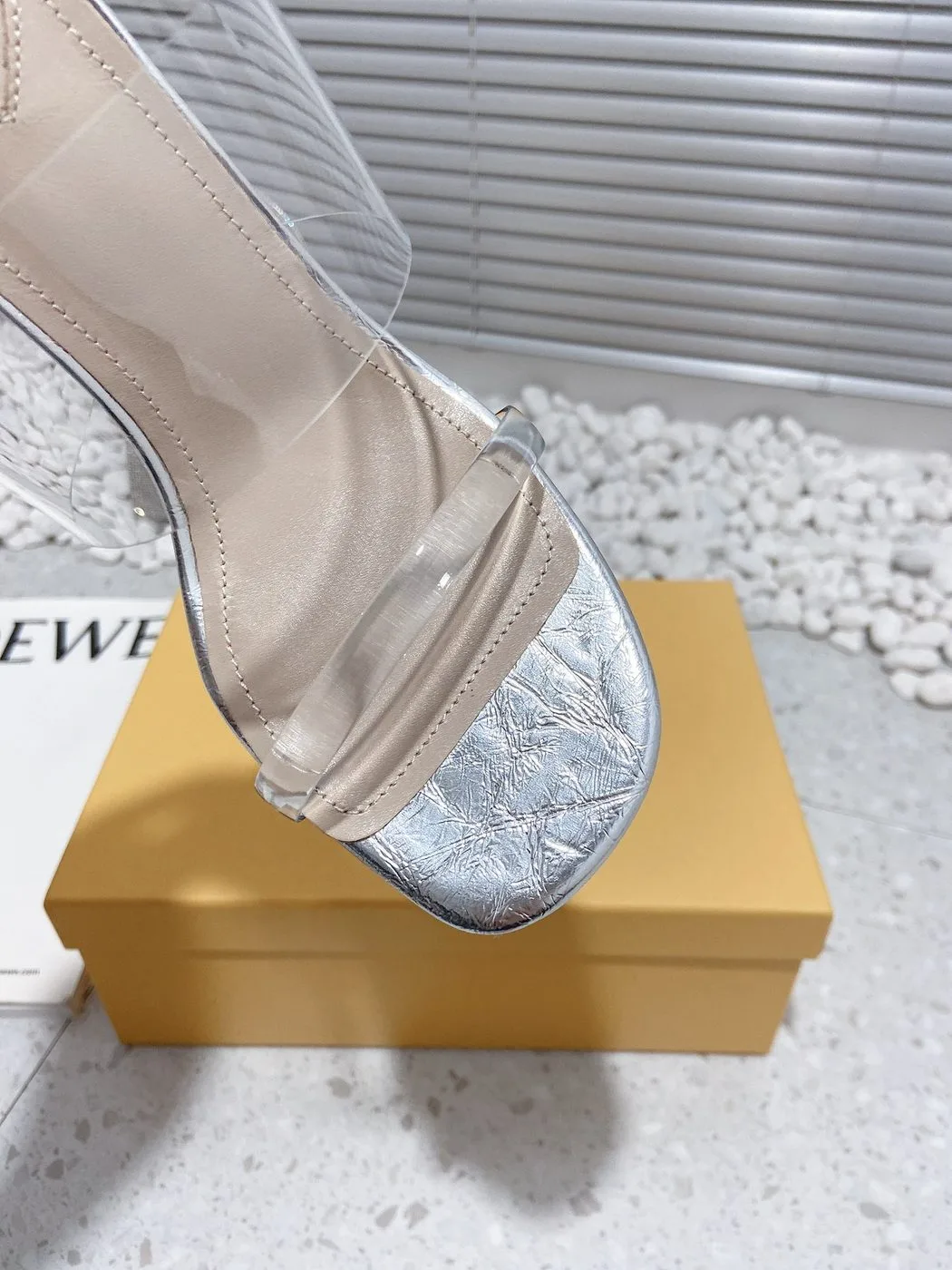 Alternative view of Fendi First Silver Transparent High-Heeled Sandals
