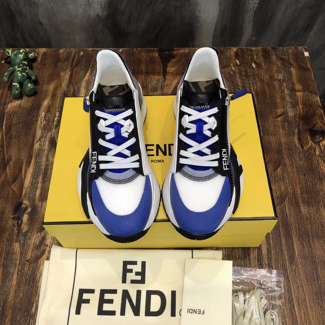 Fendi Flow Sneakers Blue 7E1453 - Image 8