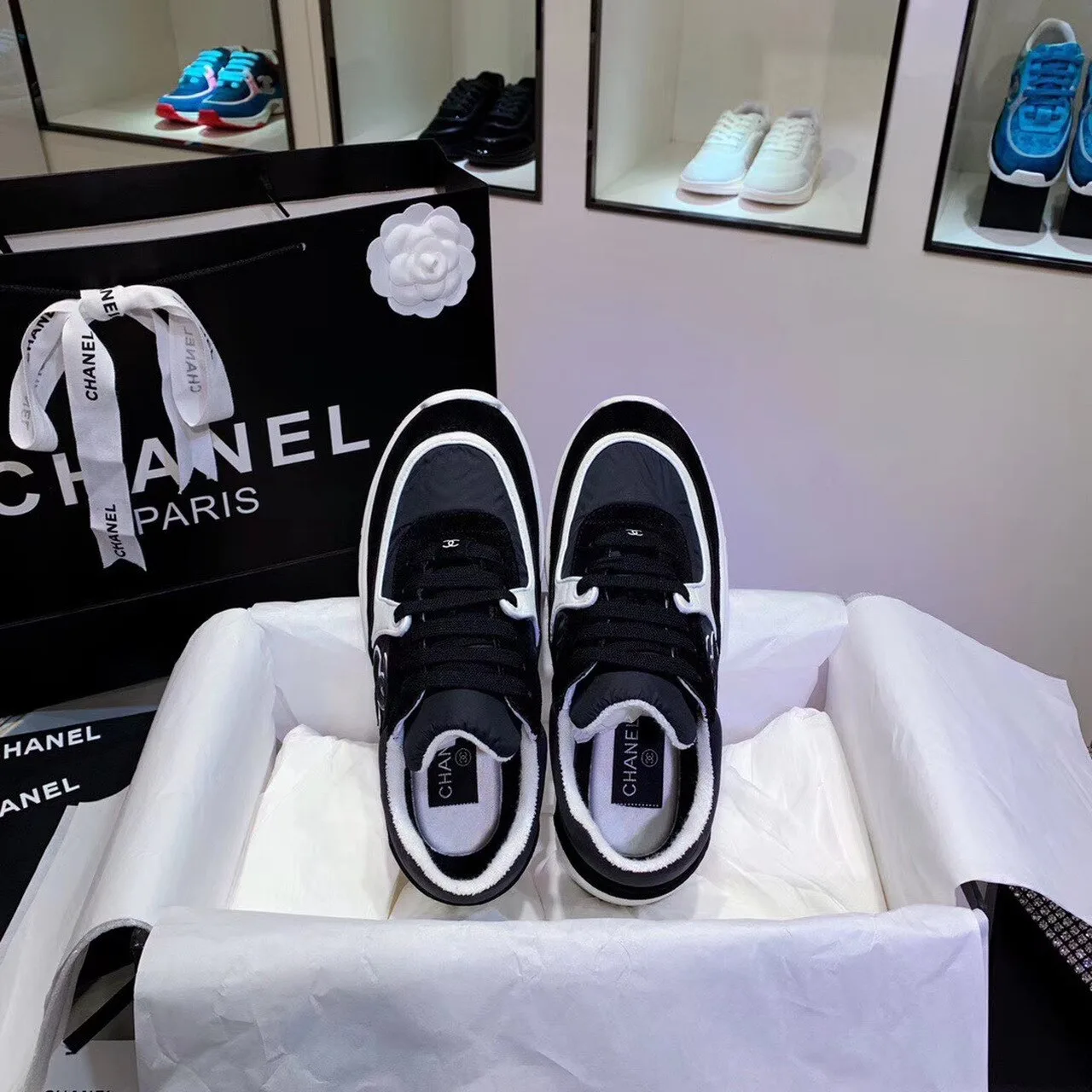 Chanel Sneakers Black/White , Women’s Shoes - Image 3
