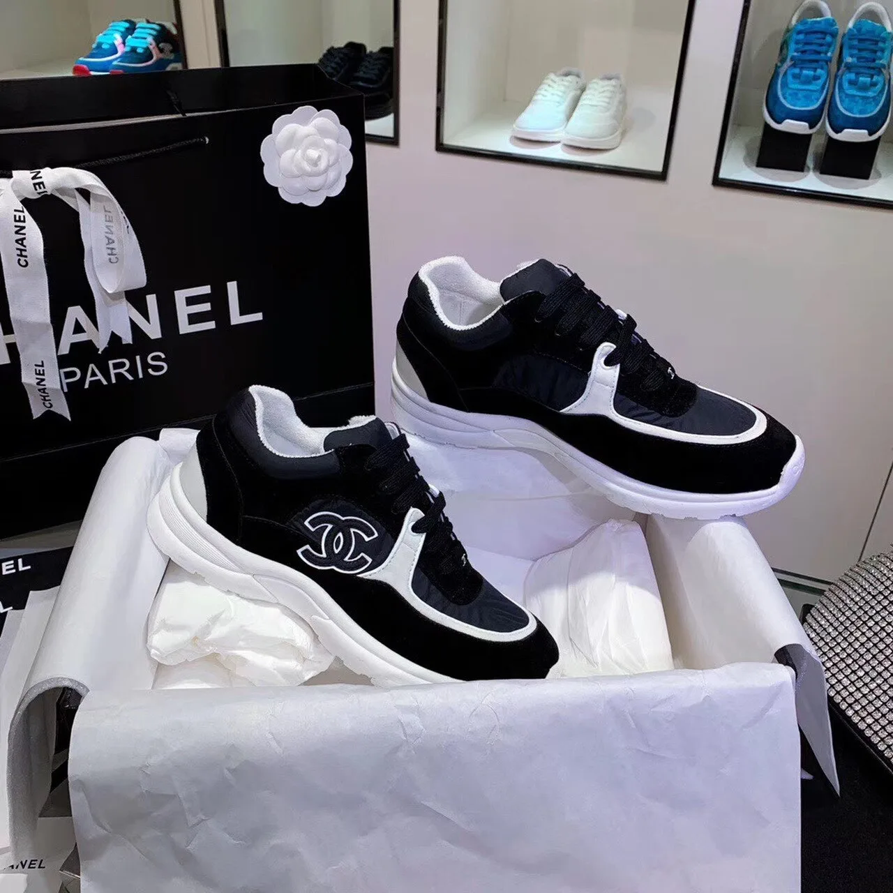 Chanel Sneakers Black/White , Women’s Shoes - Image 5