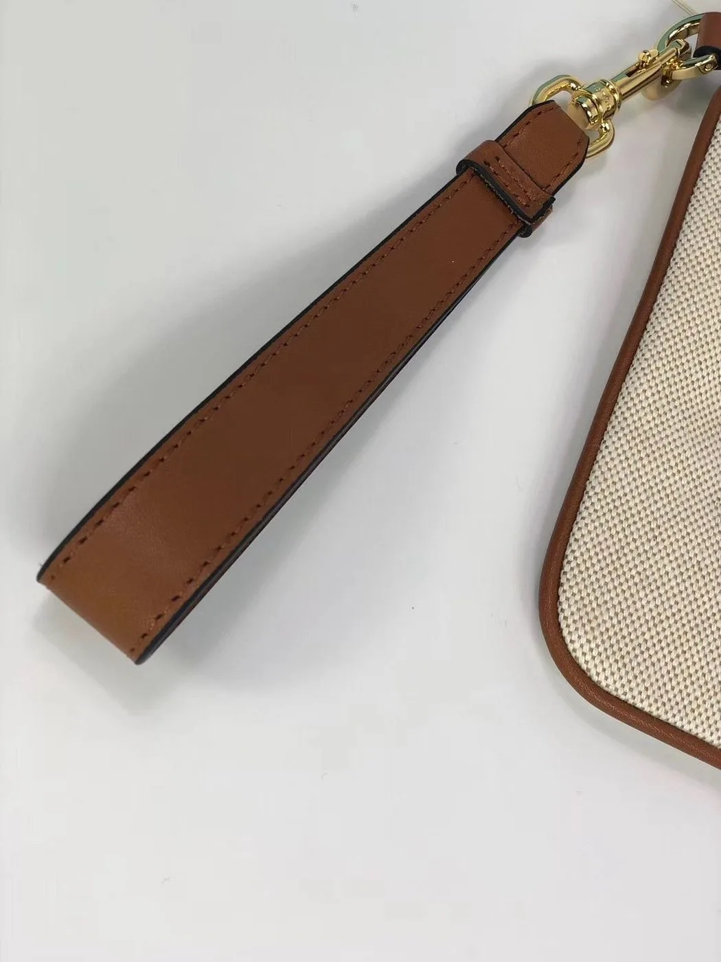 Gucci Vintage Canvas Pouch Beige Green Red Stripe , Mens Pouch / - Image 4