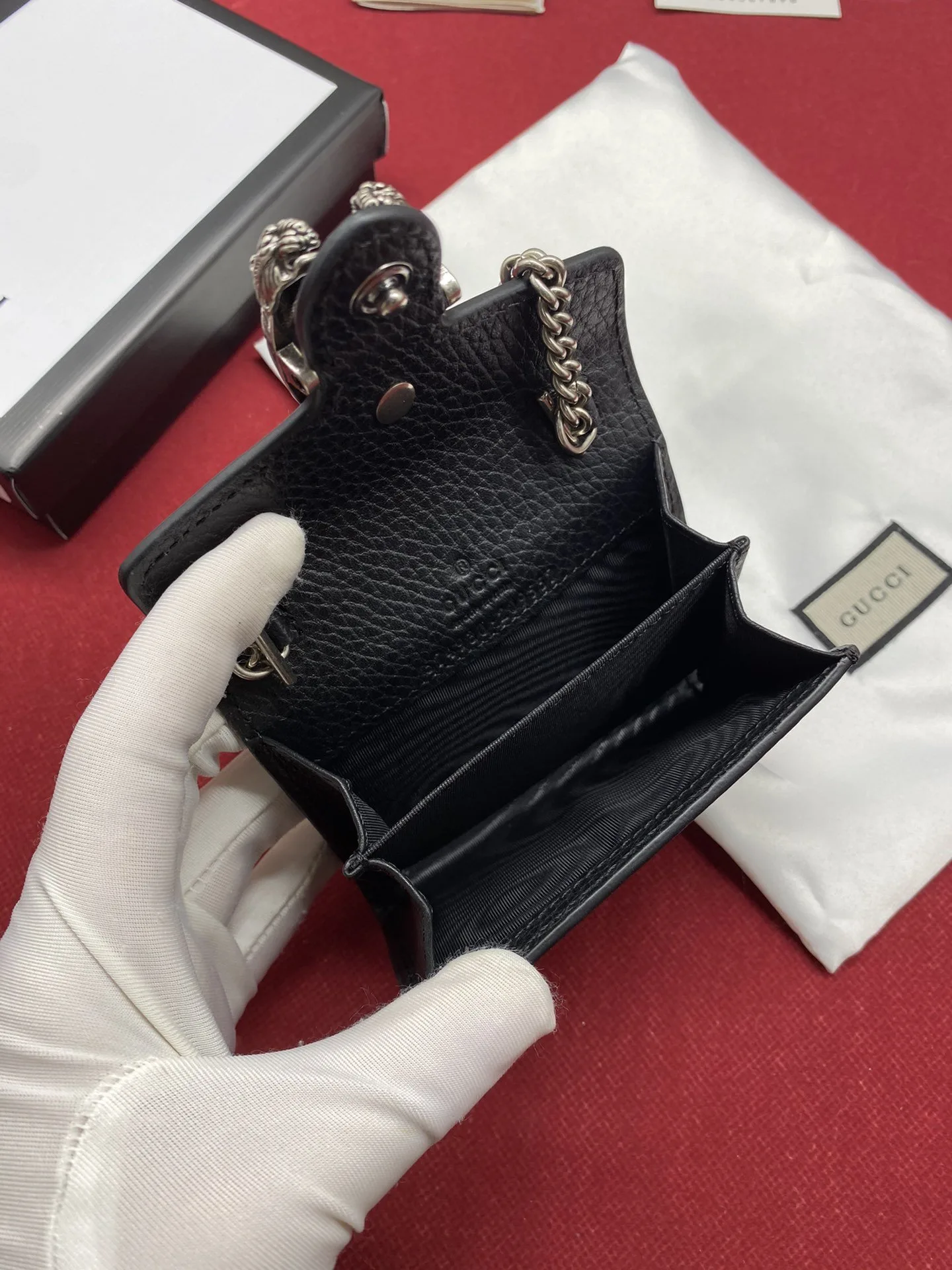 Gucci Dionysus Chain Super Mini Wallet / Black Palladium Hardware - Image 7