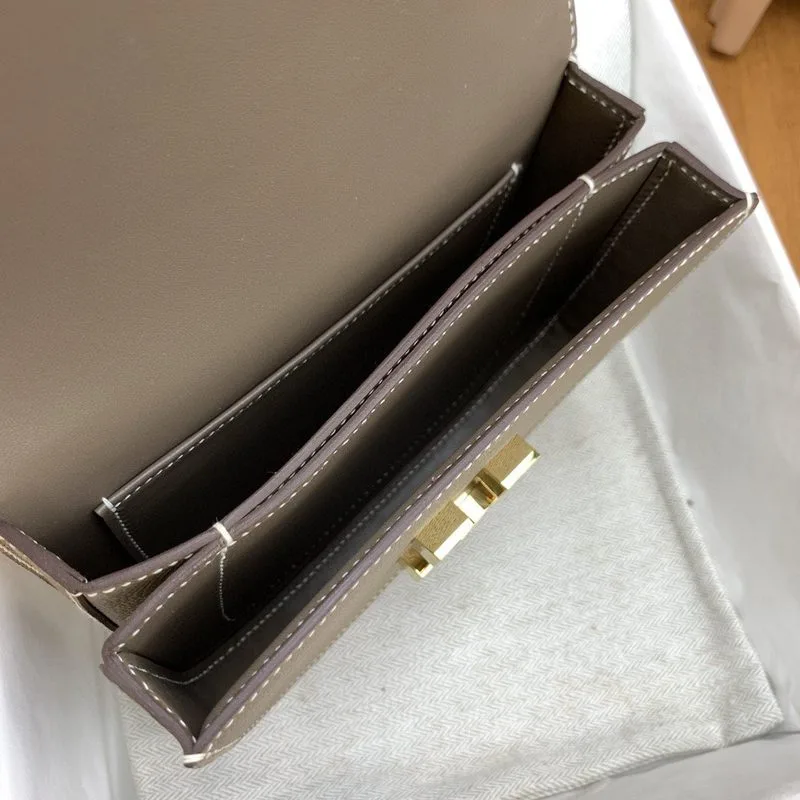 Hermes Mosaique 17 Grey, Gold Toned Hardware Bag - Image 8