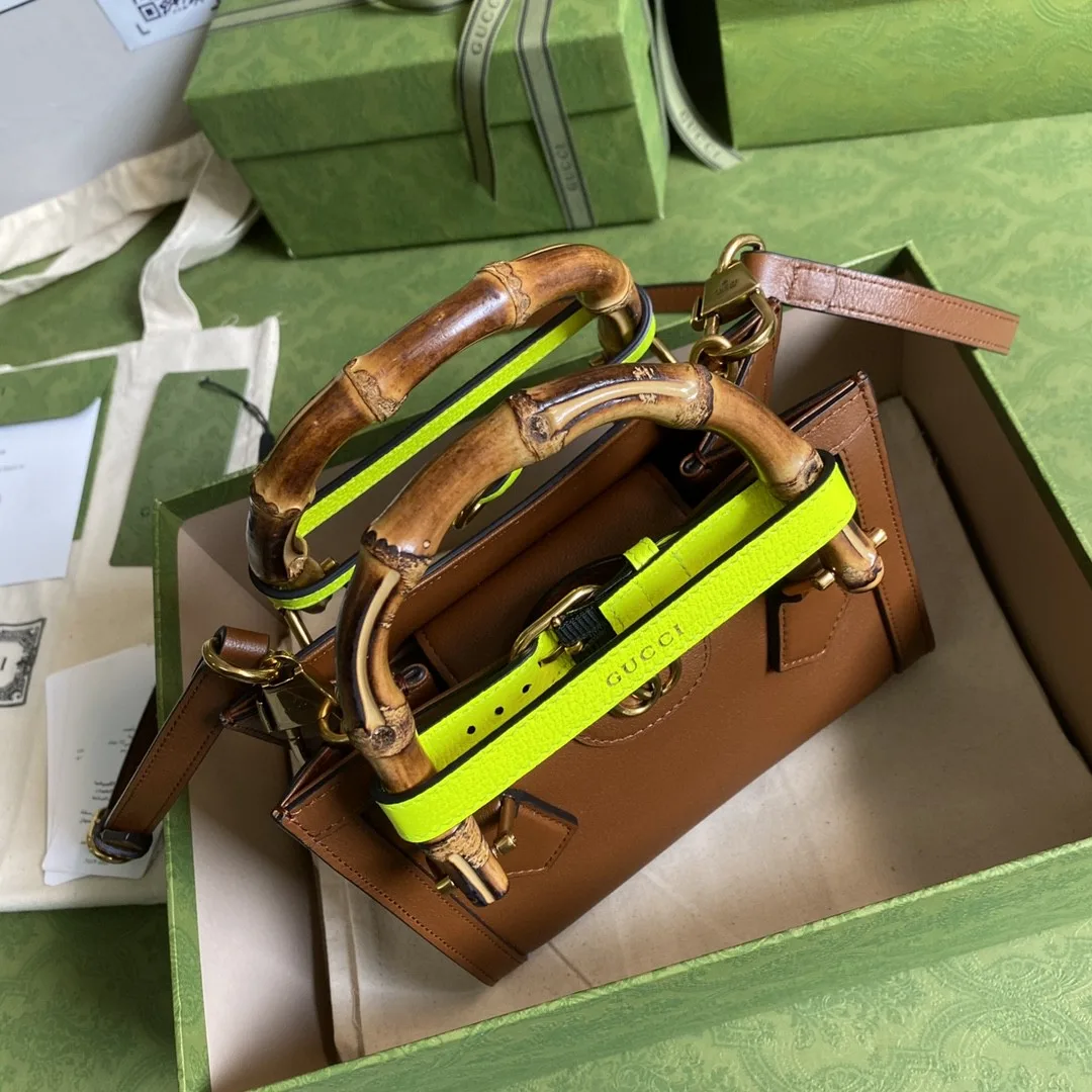 Gucci Diana Mini Tote Bag Brown / GG - Image 5