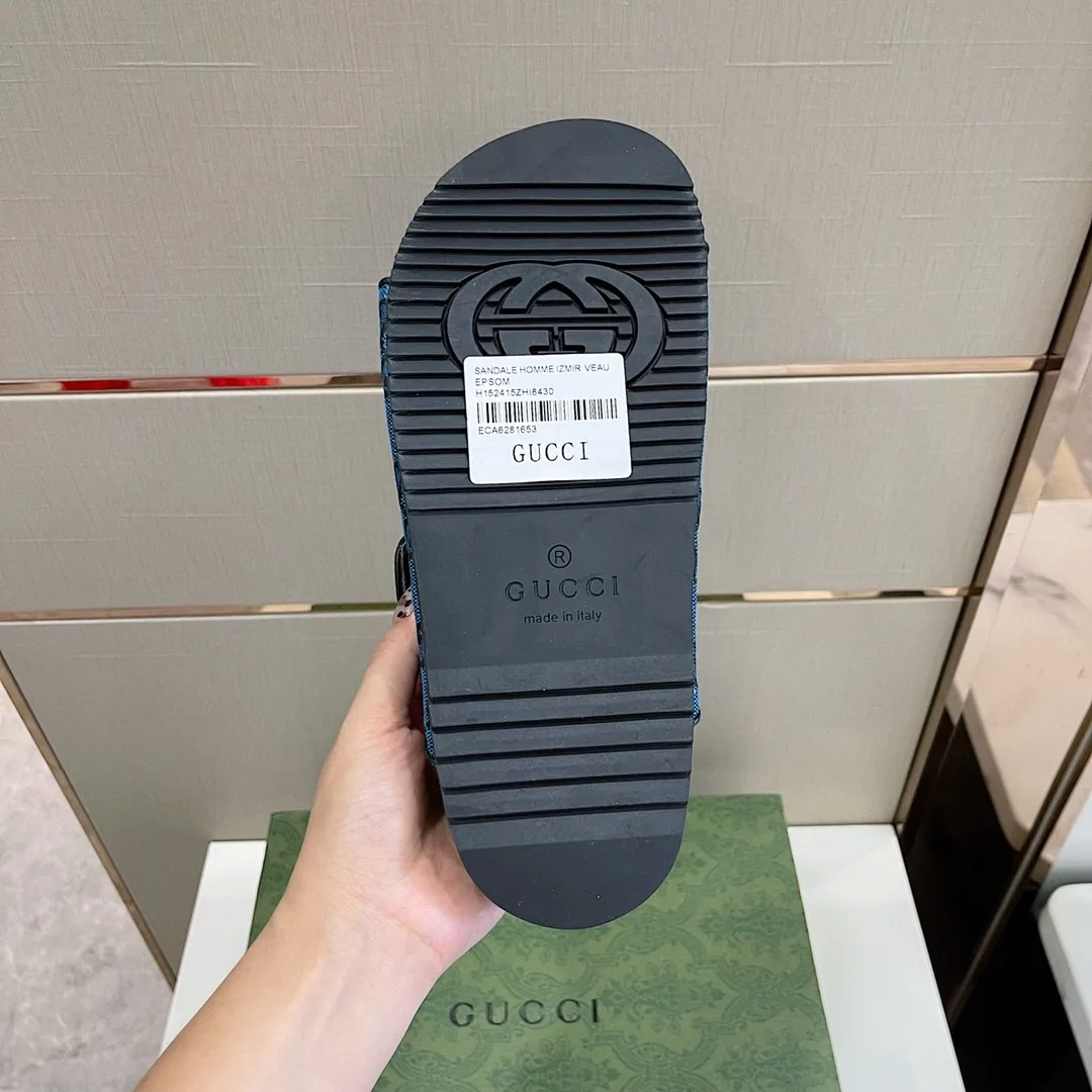 Gucci Slide Sandal With Straps Blue 2HK60 - Image 4