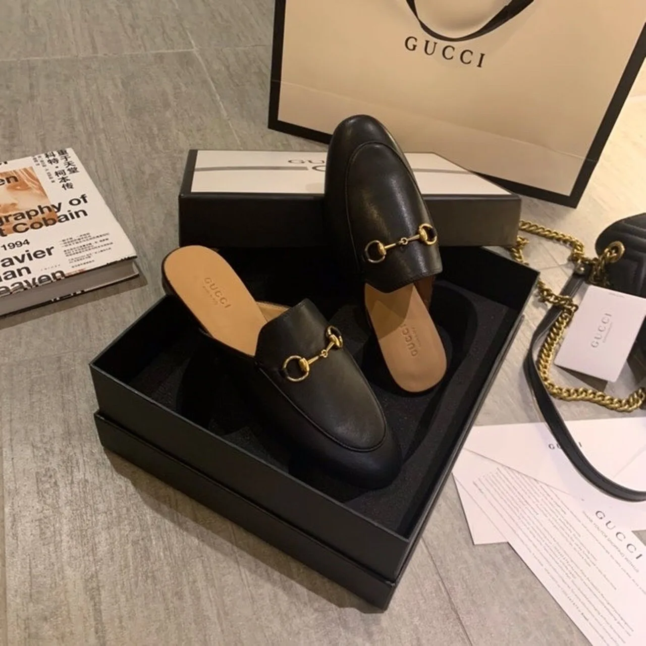 Gucci Princetown Slipper Black GG - Image 8