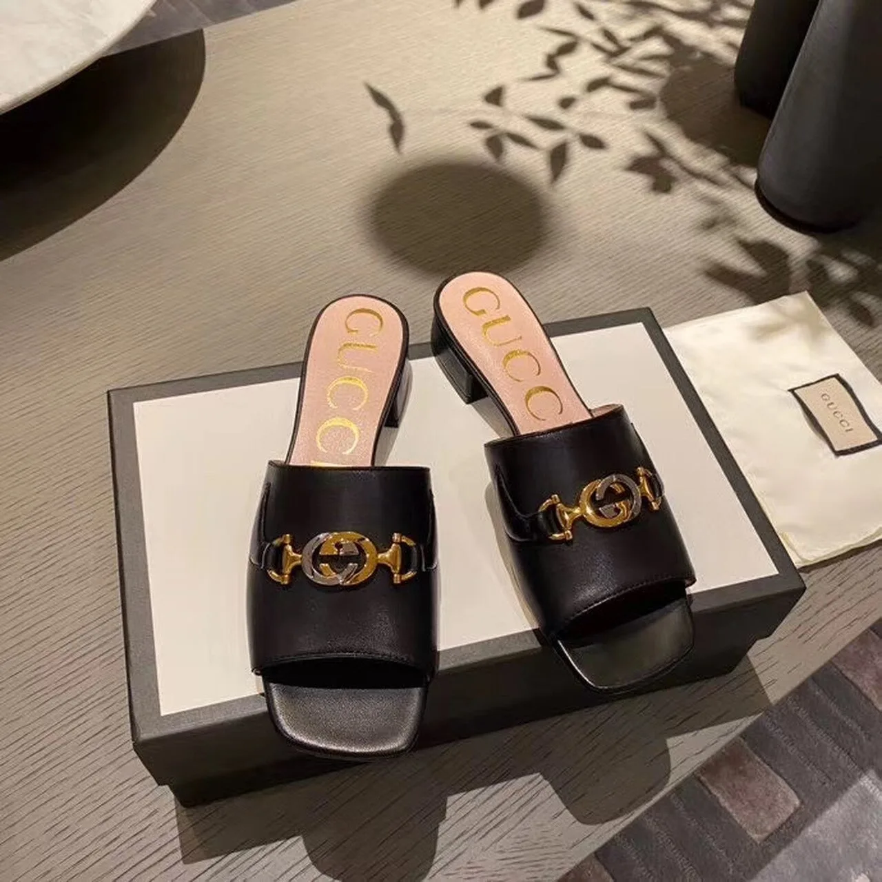 Alternative view of Gucci Gucci Zumi Slide Sandals Black