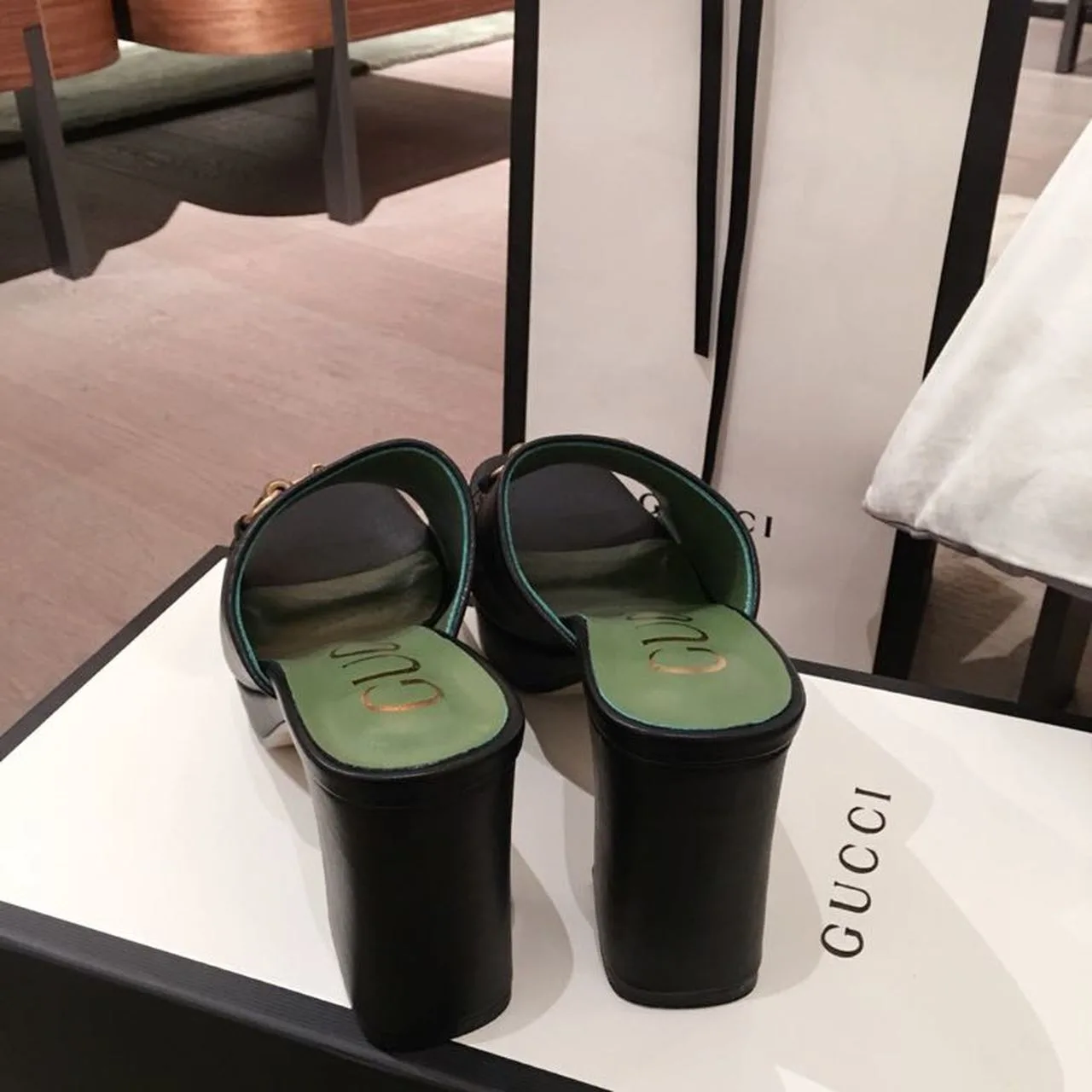 Gucci Horsebit Platform Mules Black - Image 6