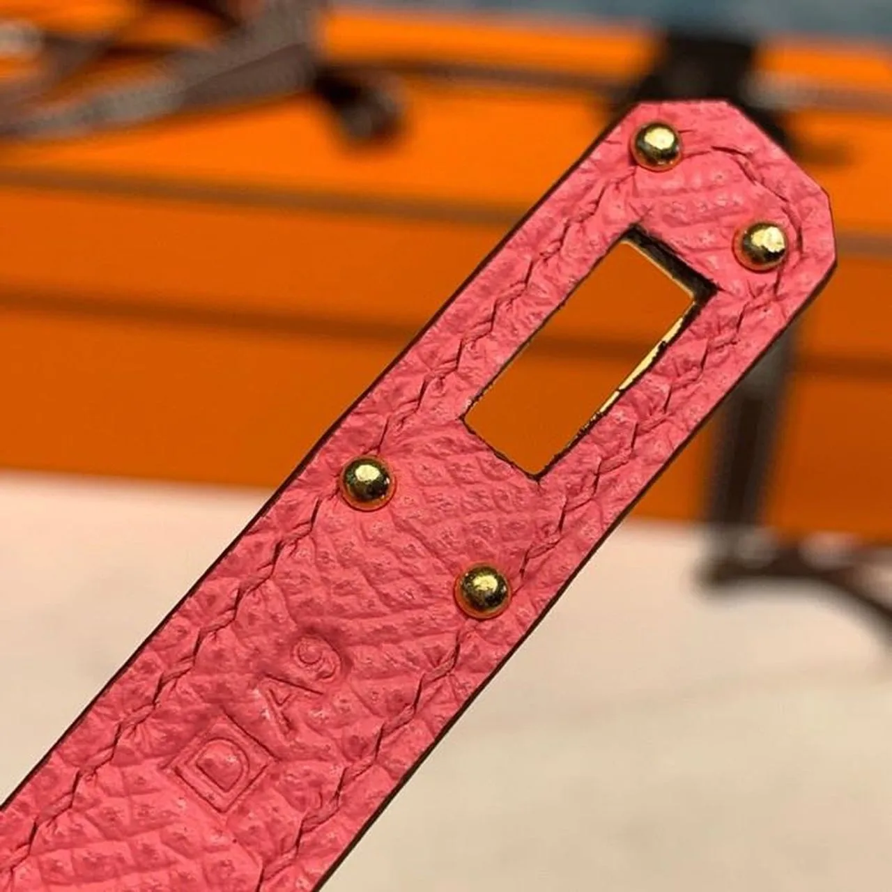 Hermes Kelly Wallet To Go Woc Pink With Gold Toned Hardware Bag / - Image 14