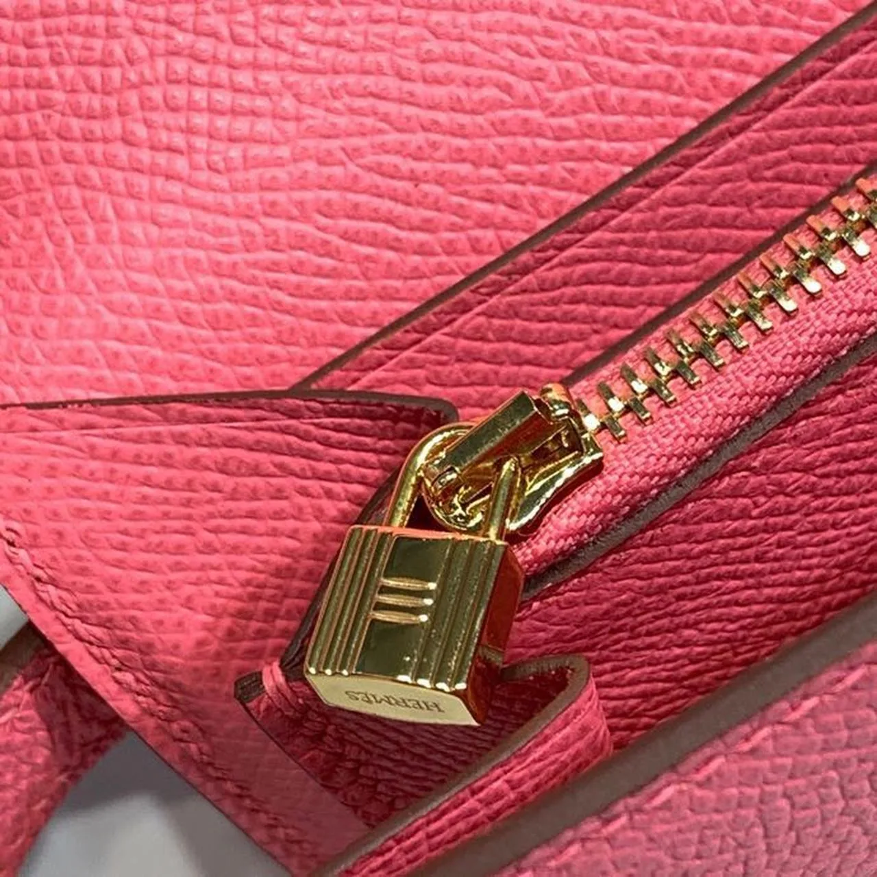 Hermes Kelly Wallet To Go Woc Pink With Gold Toned Hardware Bag / - Image 12