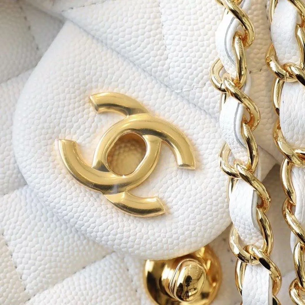 Chanel Classic Flap Bag Mini Crossbody / White Gold Hardware - Image 10