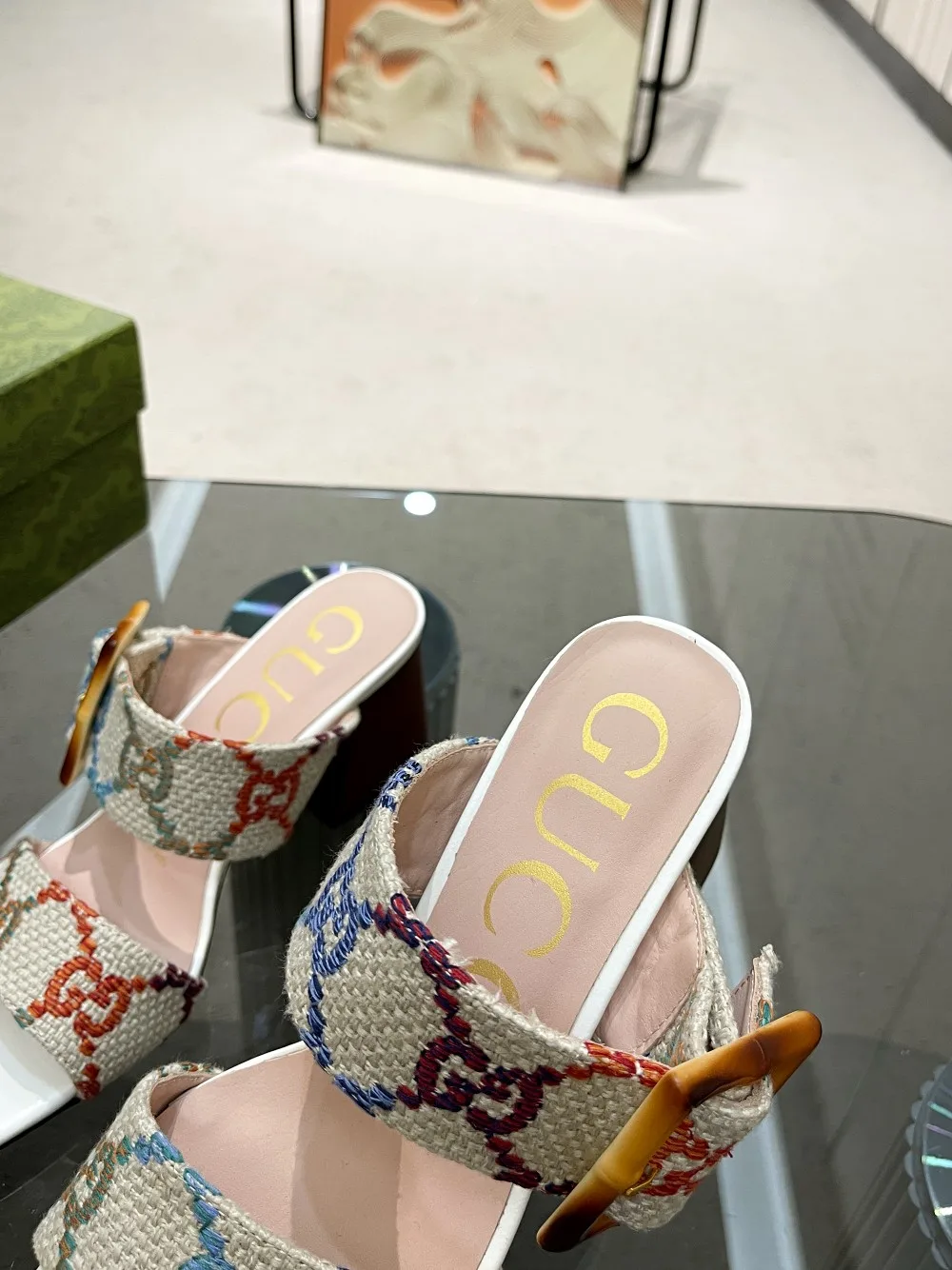 Gucci Women’s Sandal With Bamboo Buckle Yellow - Image 6
