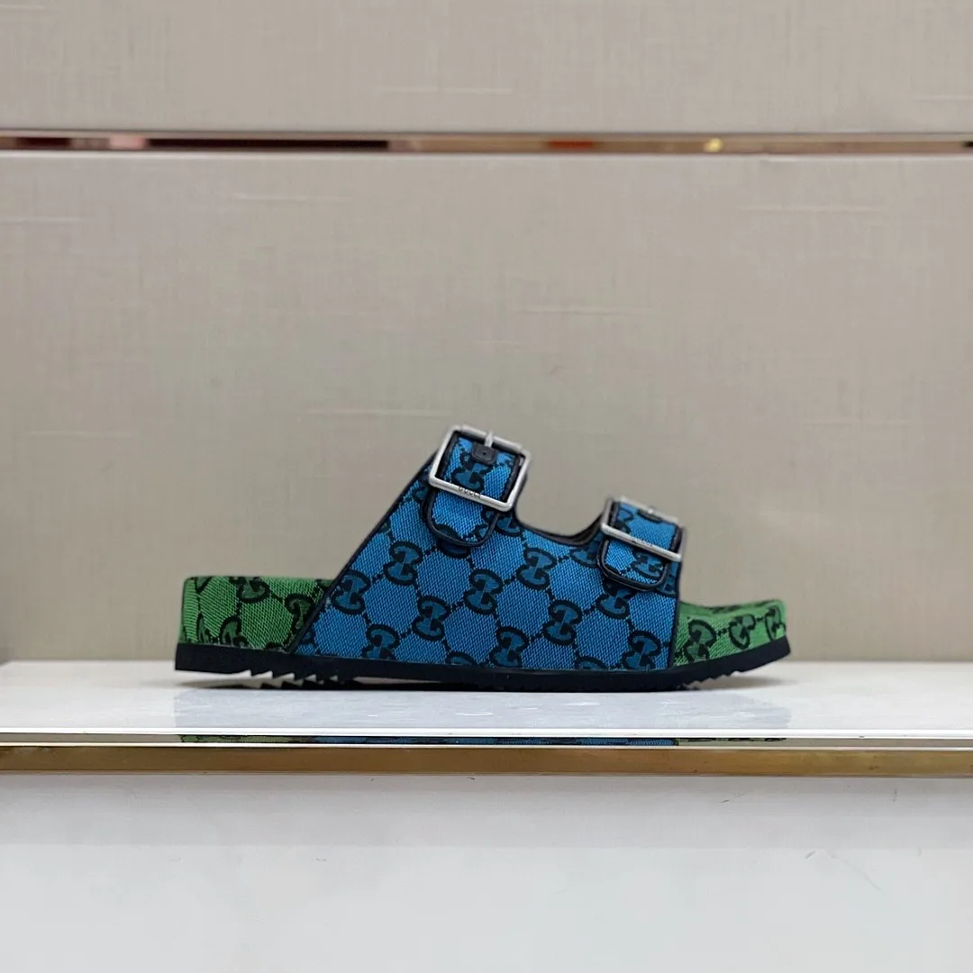 Gucci Slide Sandal With Straps Blue 2HK60 - Image 5