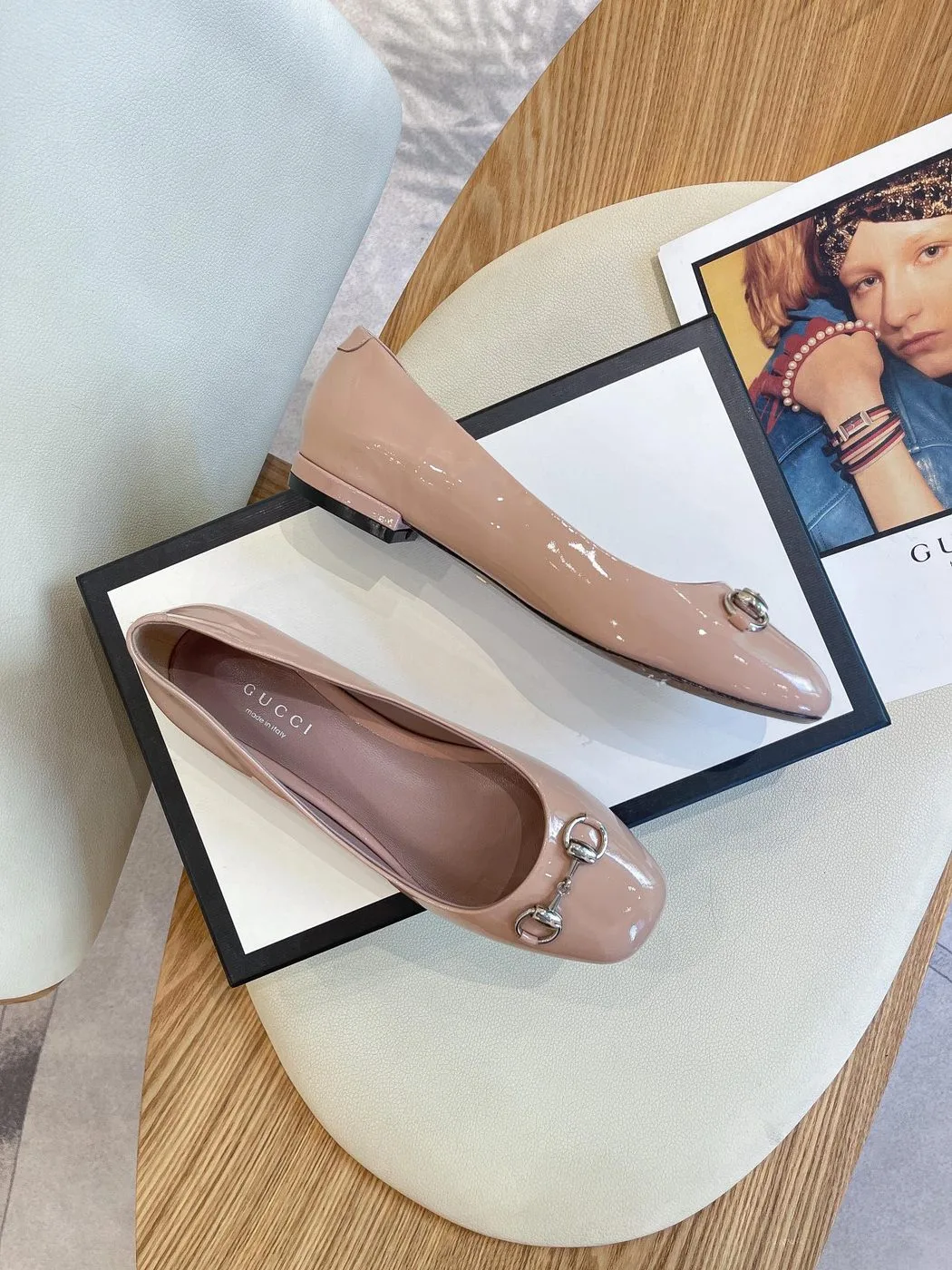 Alternative view of Gucci Women’s Ballet Flat With Horsebit Pink