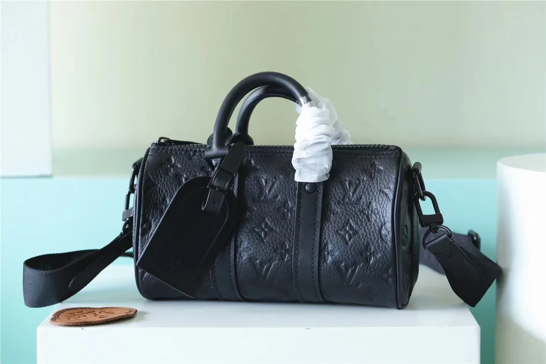 Louis Vuitton Nano Speedy Top Handle Bag / Black Monogram Empreinte Gold Hardware - Image 3