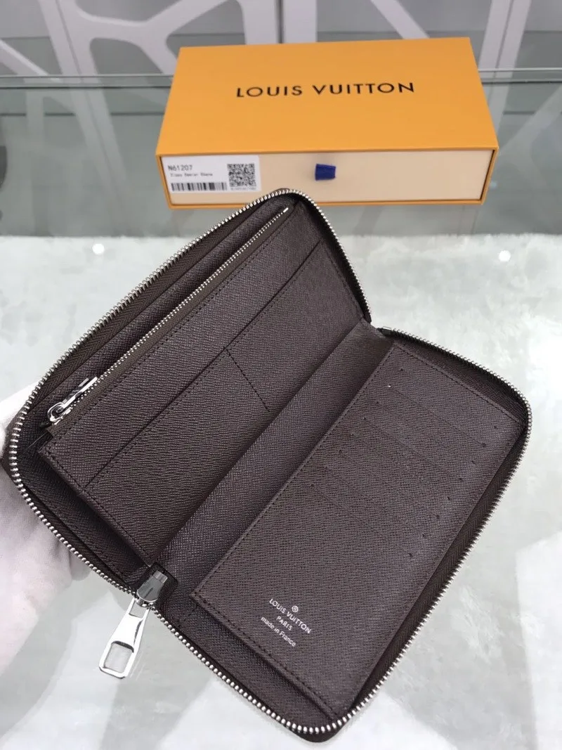 Louis Vuitton Zippy Wallet Vertical Wallet Damier Ebene Canvas - Image 4