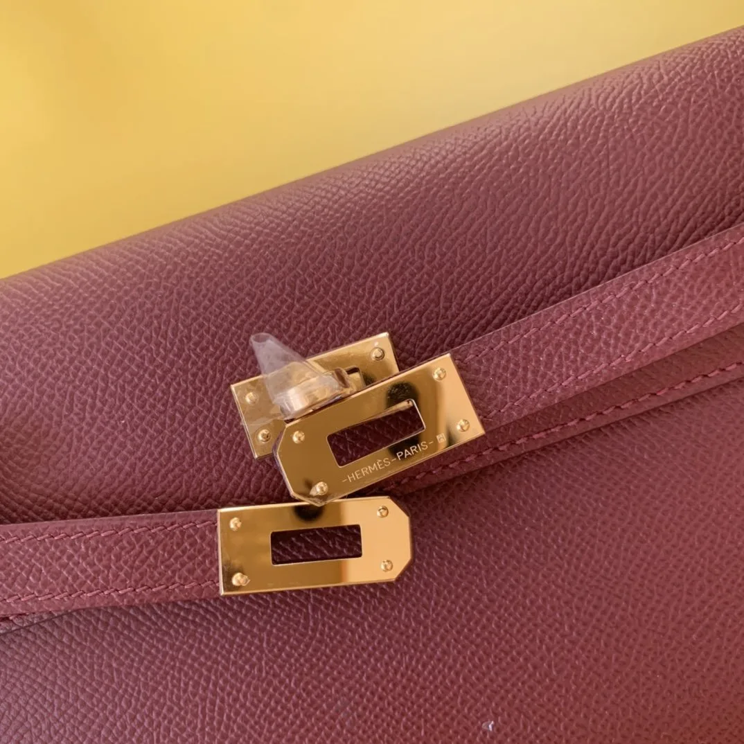 Hermes Kelly Wallet To Go Woc Epsom Wine - Image 4