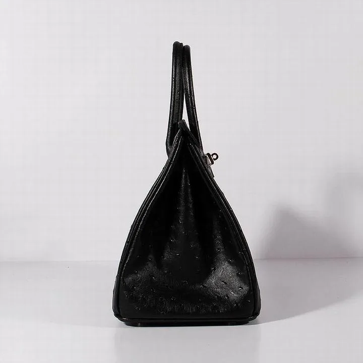 Hermes Birkin With Textures Top Handle Bag / Black Gold Hardware - Image 8