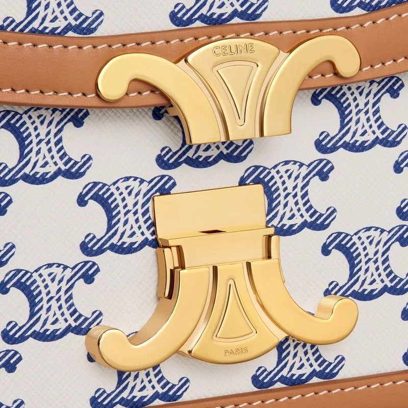 Alternative view of Teen Triomphe Bag In Triomphe Canvas And Calfskin Blue .07BL