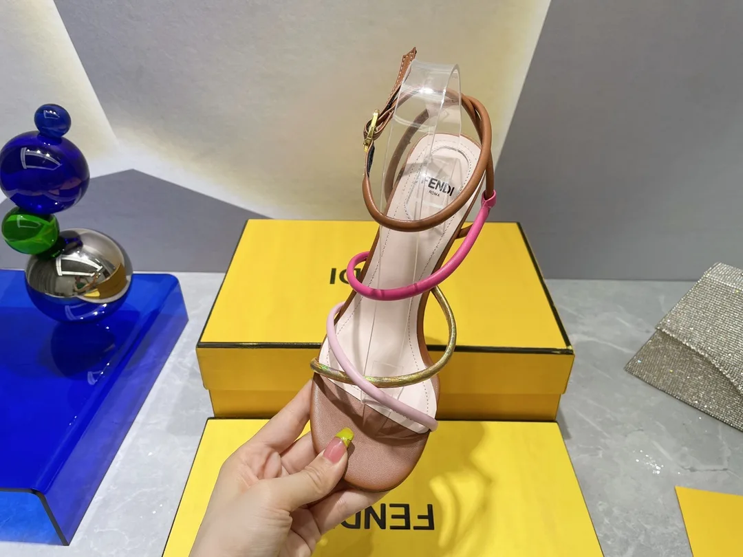Fendi First Pink Nappa High-Heeled Sandals 8X8274AHIUF1GZU - Image 6