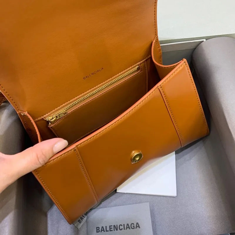Balenciaga Hourglass Small Handbag In Brown - Image 7