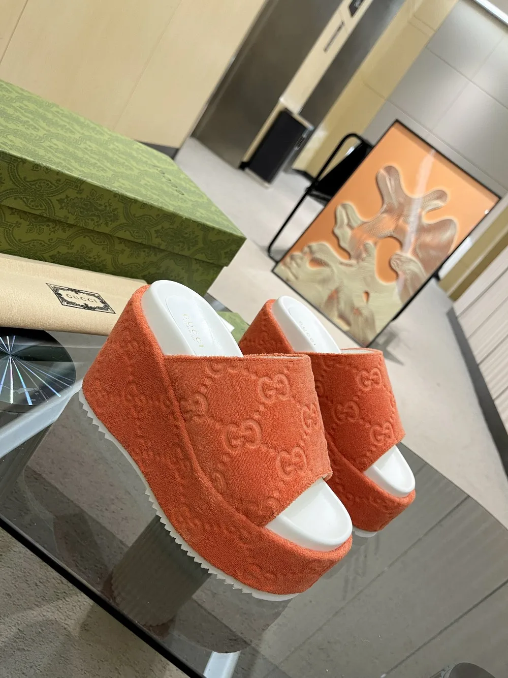 Alternative view of Gucci Women’s GG Platform Sandal Orange