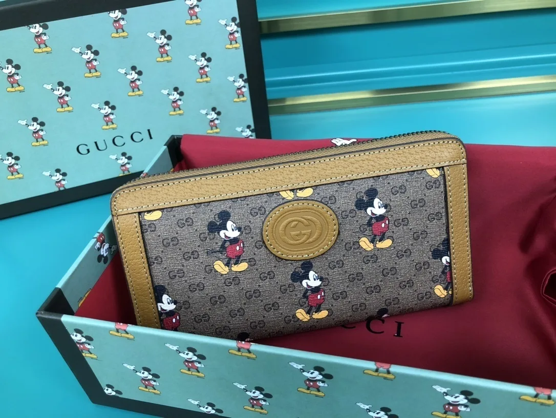 Alternative view of Gucci x Disney Mickey Light Brown Light Brown Zip Around Wallet