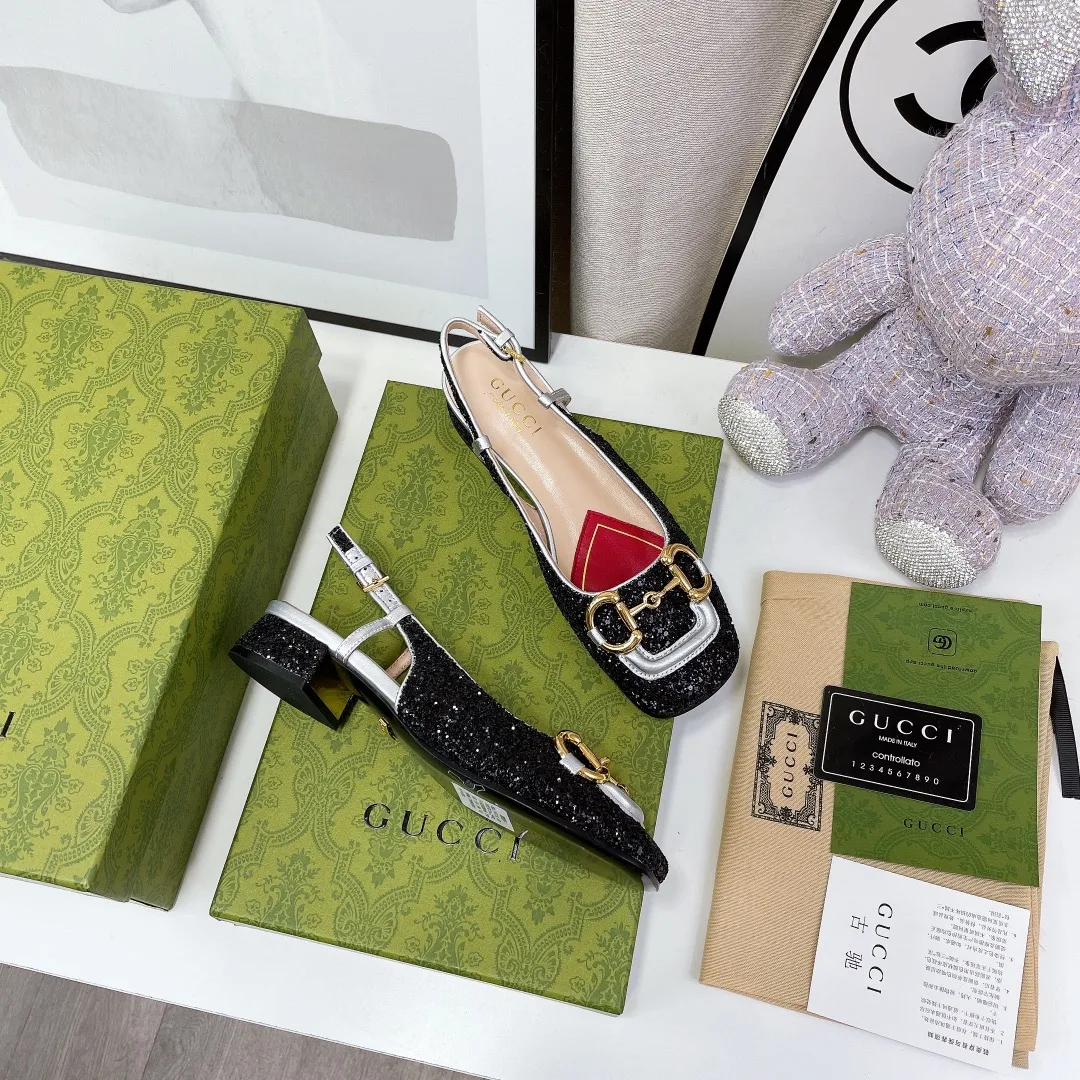 Gucci Lovelight Slingback With Horsebit Black - Image 5