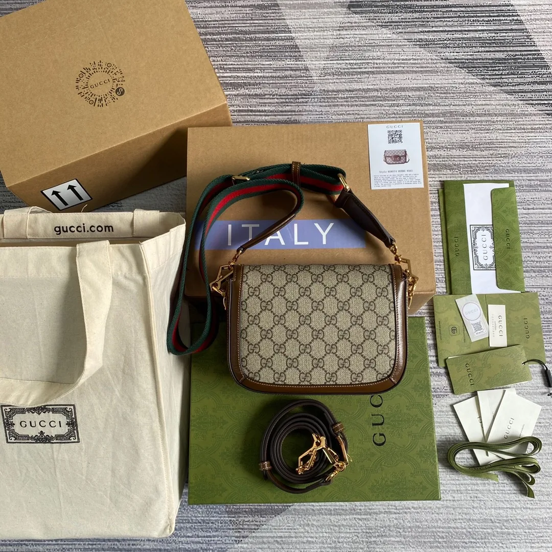 Gucci Horsebit 1955 GG Mini Bag Beige - Image 3