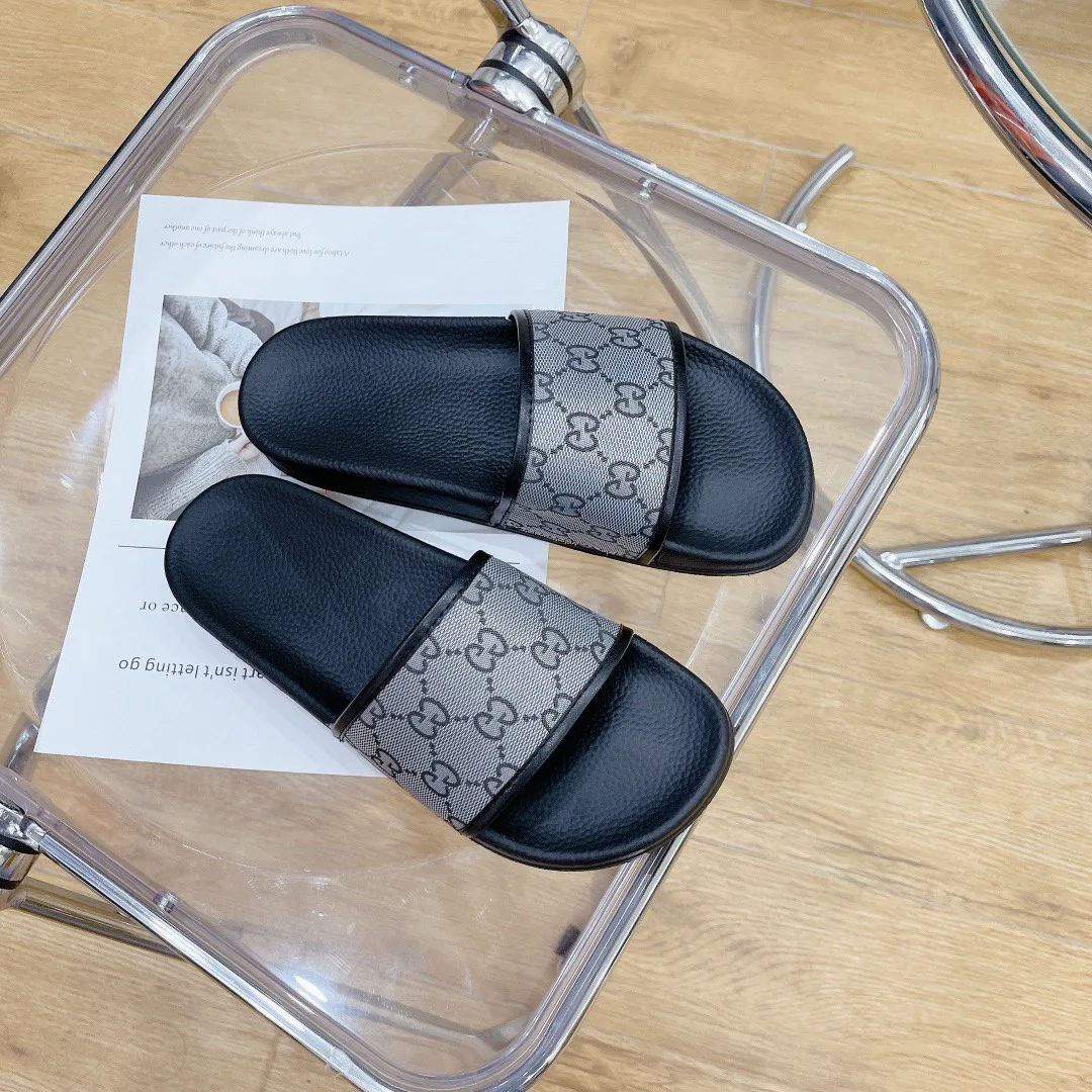 Gucci Women’s GG Slide Sandal Black And Gray - Image 3