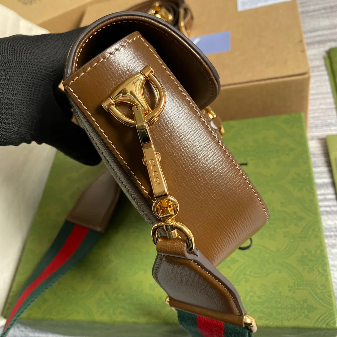 Alternative view of Gucci Horsebit 1955 GG Mini Bag Beige