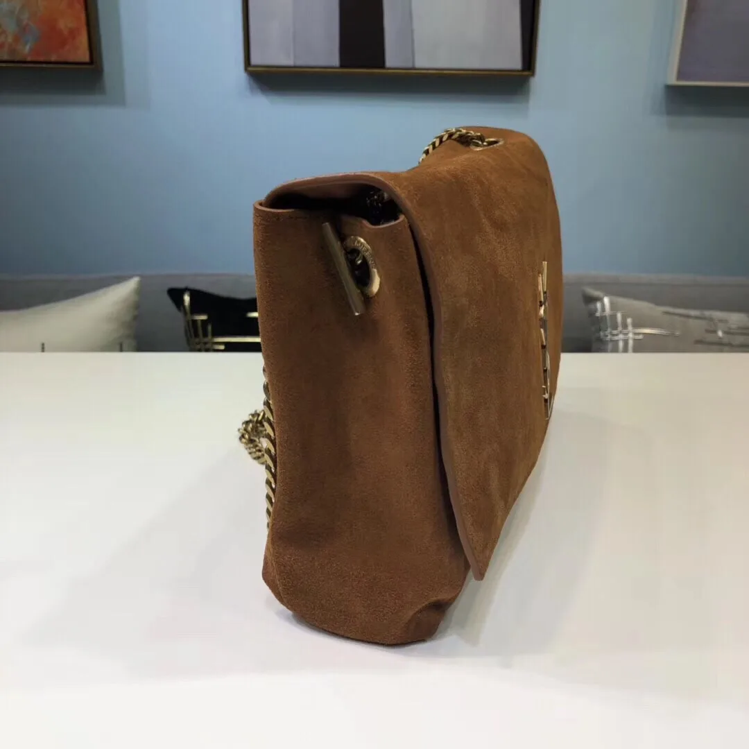 Alternative view of Saint Laurent Kate Medium Reversible Chain Bag Brown / YSL