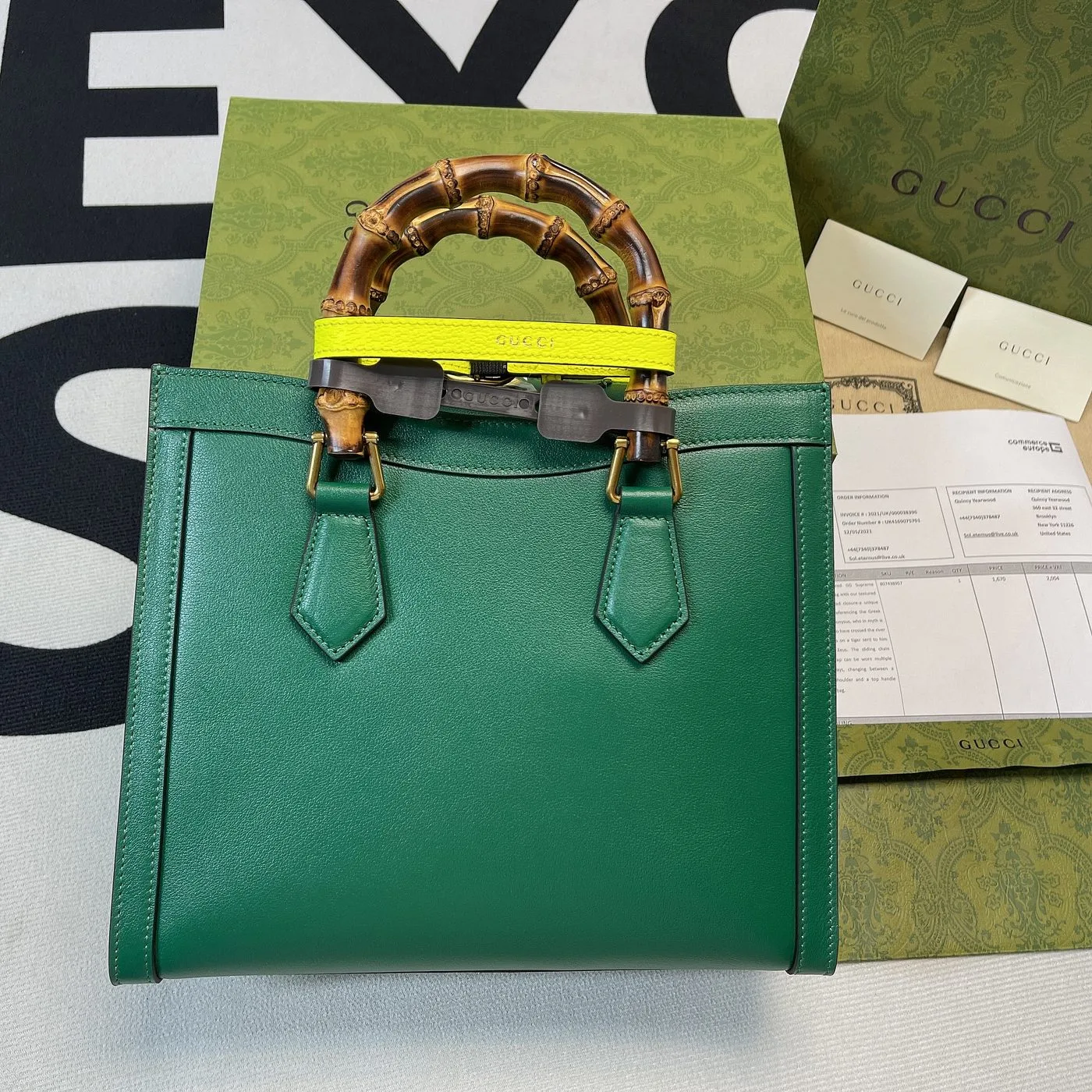 Gucci Diana Medium Tote Bag Green - Image 3