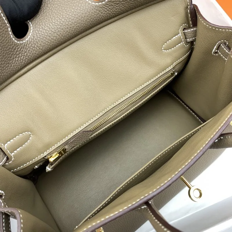 Alternative view of Hermes Birkin Top Handle Bag / Nata Swift Brown Gold Hardware