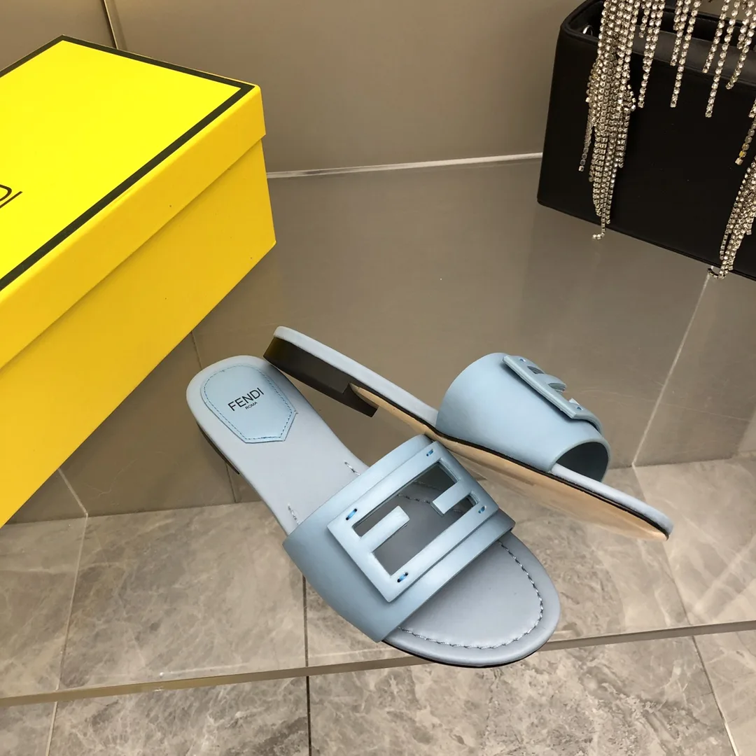 Fendi Light Blue Slides 8R8136AE7TF18TF - Image 4